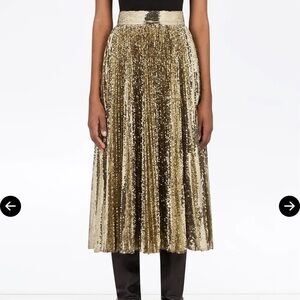Dolce & Gabbana Gold Sequin Maxi Skirt